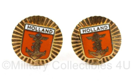 Defensie Holland Manchet knopen jaren 50 a 60 - 2 x 2 cm -  origineel
