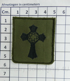 KL Nederlandse leger GVT borst embleem Legerpredikant of legeraalmoezenier - met klittenband - 5 x 5 cm - origineel