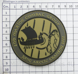 Embleem 3D PVC met klittenband - 2nd Marine Combat Group embleem Joint Arctic Training 2022 - Zeldzaam! - diameter 9 cm - nieuwstaat - origineel