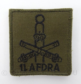 KL Landmacht  borst embleem 11e AFDRA 11e Afdeling Rijdende Artillerie - met klittenband - afmeting 5 x 5 cm - origineel