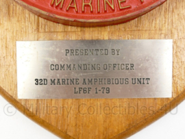 Wandbord USMC US Marine Corps 32d  Marine Amphibious Unit - Fleet Marine Force - 29 x 23 x 2,5 cm - origineel