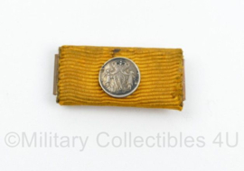Medaille balk Trouwe dienst zilver Koninklijke Marine - Wilhelmina - 3 x 1,5 cm - origineel