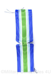 Defensie medaille lint voor de KMAR Koninklijke Marechaussee medaille - 15 cm -  blauw/lichtblauw/wit/groen - origineel