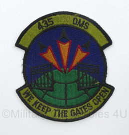 US 435 OMS We keep the gates open patch  435 Organisational Maintenance Squadron- 10,5 x 9,5 cm - origineel