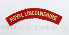 Britse leger Royal Lincolnshire shoulder title - 13 x 4 cm - origineel