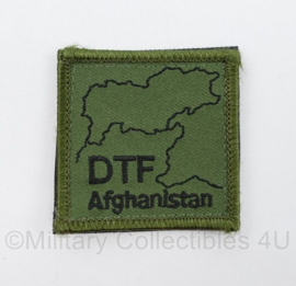 Defensie DTF Deployment Task Force Afghanistan borstembleem - met klittenband - 5 x 5 cm - origineel