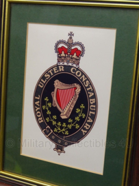 Britse Police Politie Royal Ulster Constabulary wandbord - 19 x 23,5 cm - origineel