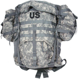 US Army ACU camo Molle II LARGE Rucksack Rugzak met 2 sustainment pouches, draagstel en heupband - origineel