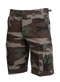 US BERMUDA COTTON PREWASH - korte broek WOODLAND Forest camo 