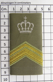 KL Landmacht Stratotex epauletten rang Sergeant Majoor Instructeur - per paar - afmeting 5 x 9 cm - origineel