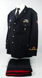 Kmarns Korps Mariniers Barathea met veel onderscheidingen, heigend hert en dubbele parawing - jas maat 64 / broek maat 58 - origineel