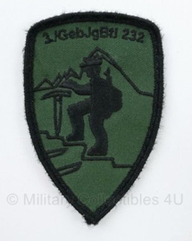 Bundeswehr Gebirgsjager Batallion 232 embleem - klittenband - origineel