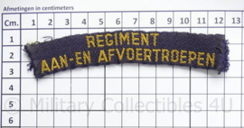 Straatnaam paar Regiment Aan- en Afvoertroepen van 1946 tot 1951 - 12 x 3 cm - origineel