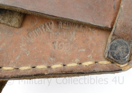 Oostenrijks WO2 Steyr M95 paar patroon tassen  - bruin leer -gedateerd 1930 & 1930- 18 x 10 x 5 cm - origineel