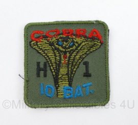 Defensie Cobra H1 10 BAT borstembleem - met klittenband - 5 x 5 cm - origineel