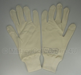 Nederlands leger katoenen handschoenen creme wit - ook handig bij creme op handen - ongebruikt - origineel