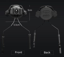 MICH FAST helm Koptelefoon bevestigingsset (zonder koptelefoons) - BLACK