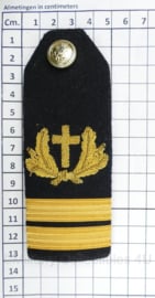 Koninklijke Marine enkele epaulet Luitenant ter zee 2e klasse - Geestelijk verzorger - 13 x 5 cm - origineel