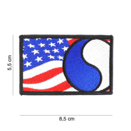 Embleem stof US 29th Infantry Division Yin-Yang - 8,5 x 5,5 cm.