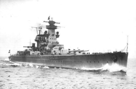 Kriegsmarine Mutslint Tellermutze Mützenband Panzerschiff Admiral Scheer