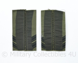 Defensie GVT epauletten paar Sergeant Majoor Instructeur  - 7,5 x 4,5 cm - origineel