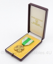 Belgische "orde van Leopold II" goud medaille met doosje  - Origineel