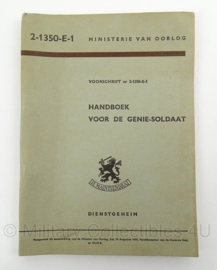 MVO Handboek voor de Genie soldaat 1963 - 2/1350  E1 - afmeting 15 x 22 cm - origineel