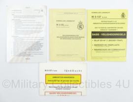 KL Nederlandse leger IK5-37 Instructiekaart 5-137 Ammunition Awareness Munitieveiligheid Instructiekaart - 15 x 10 cm - origineel