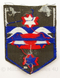KL Landmacht arm embleem Nationaal Logistiek Commando - voor DT1963-2000 - afmeting 5 x 7 cm - gevouwen - origineel