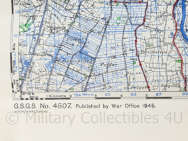 Wo2 Britse War Office Stafkaart van Zwolle uit 1945 - Schaal 1:50000 -  60 x 75 cm - origineel