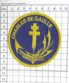 Franse Navy Aircraft Carrier Charles de Gaulle Patch Embleem Charles de Gaulle - diameter 9 cm - origineel