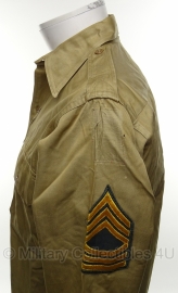 US Khaki Shirt - Technical Sergeant - size 14,5 X 33 - origineel mei 1964 vietnam oorlog!