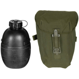 Britse leger veldfles 1 liter  - Groene hoes - origineel