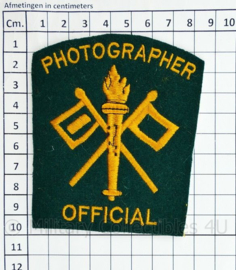 WO2 US Army Official Photographer embleem 8,4 x 9,7 cm.