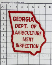 Embleem USA Georgia Dept of Agriculture meat Inspection - 8 x 7 cm -origineel