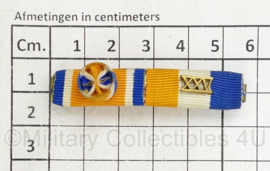 Defensie medaillebalk met 2 batons - Orde van Oranje-Nassau en 25 jaar Trouwe Dienst - 5,5 x 1,5 cm - origineel
