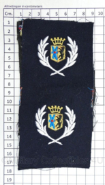 Onbekende politie kraag emblemen - nog los knippen - 17 x 9 cm - origineel