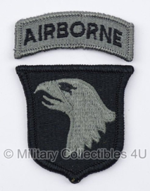 US Army Foliage patch met tab - 101st Airborne Division - met klittenband - voor ACU camo uniform - origineel