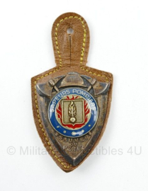 Franse Brandweer Sapeurs Pompiers Sauver ou Perir borsthanger - 8 x 4 cm - origineel