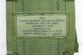 US Army MOLLE Modular Lightweight Load Carrying Equipment 40 MM High Explosive Single pouch - 8 x 2 x 14 cm - nieuw - origineel