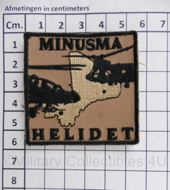 Defensie Minusma Helidet Mali missie embleem - met klittenband - 5,5 x 5,5 cm - origineel