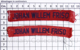 MVO straatnaam PAAR Johan Willem Friso  - 11,5 x 2 cm origineel
