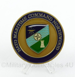 Coin MARCOM NATO Maritime Command Northwood - Command Sergeant Major-CPO COX'N) S/< George Fenwick - diameter 5 cm - origineel