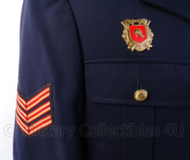 Nederlandse Brandweer uniform jas en broek - rang "hoofdbrandwacht" - met brevet Muntendam brandweer - maat 54 - origineel