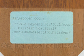 Wandbord Militair hospitaal  - 14 x 1,5 x 19 cm - origineel