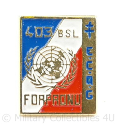 Franse FORPRONU 403 BSL ECQG speldje - diameter 2 x 1½ cm - origineel