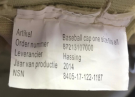 KL Nederlandse leger baseball cap 'NLD' - maker Hassing 2014 - licht gedragen - zeldzaam - origineel