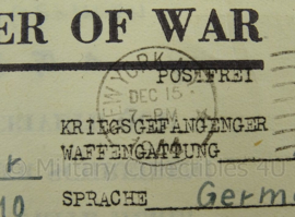 WO2 Duits dokument POW Prisoner of War 1944 - afmeting 35,5 x 20 cm - origineel