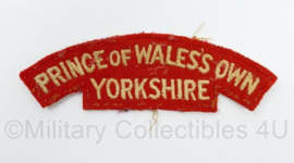 British Army shoulder title ENKEL Prince of Wales's own Yorkshire - 11,5 x 3,5 cm - origineel