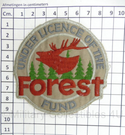 Under License of the Forest Fund embleem - 9 x 8,5 cm - origineel